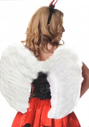 Крылья ангела перьевые 60х50см белые